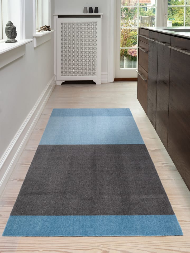 Stripes by tica, horisontal, entrétæppe/løber, Blue/steel grey, 90x200 cm tica copenhagen