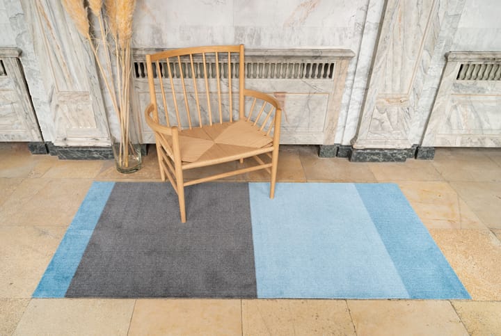 Stripes by tica, horisontal, entrétæppe/løber, Blue/steel grey, 90x200 cm tica copenhagen
