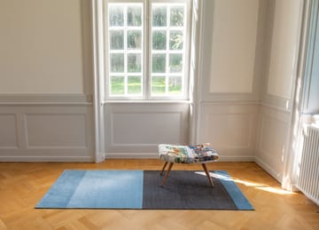 Stripes by tica, horisontal, entrétæppe/løber - Blue/steel grey, 90x200 cm - tica copenhagen