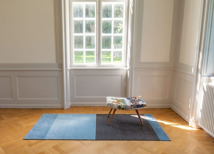 Stripes by tica, horisontal, entrétæppe/løber, Blue/steel grey, 90x200 cm tica copenhagen