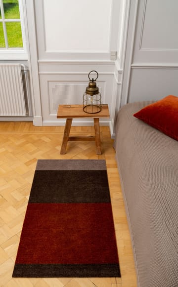 Stripes by tica, horisontal, entrétæppe/løber - Brown/terrakotta 67x120 cm - tica copenhagen