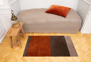Stripes by tica, horisontal, entrétæppe/løber - Brown/terrakotta 67x120 cm - tica copenhagen