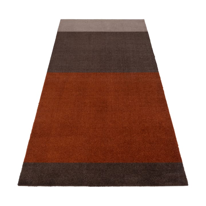 Stripes by tica, horisontal, entrétæppe/løber - Brown/terrakotta 90x200 cm - Tica copenhagen
