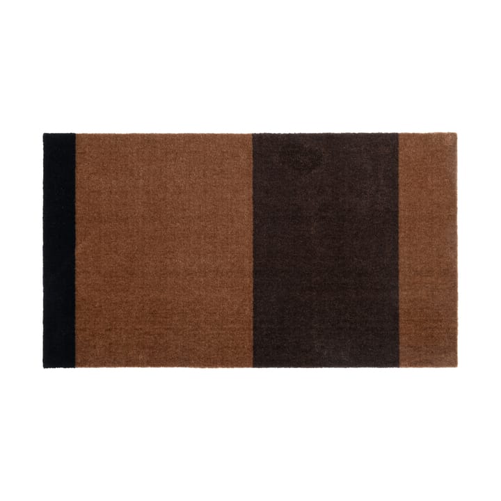 Stripes by tica, horisontal, entrétæppe/løber - Cognac-dark brown-black, 67x120 cm - tica copenhagen