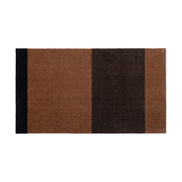 Stripes by tica, horisontal, entrétæppe/løber - Cognac-dark brown-black, 67x120 cm - Tica copenhagen