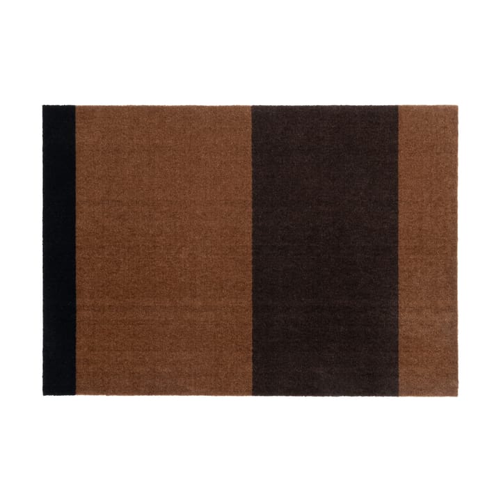 Stripes by tica, horisontal, entrétæppe/løber - Cognac-dark brown-black, 90x130 cm - tica copenhagen