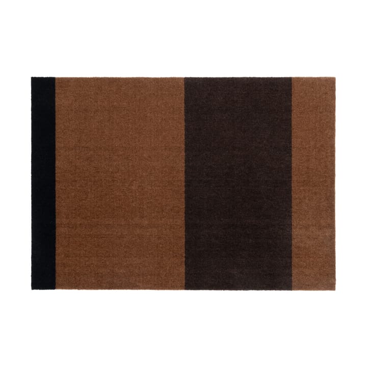 Stripes by tica, horisontal, entrétæppe/løber - Cognac-dark brown-black, 90x130 cm - Tica copenhagen