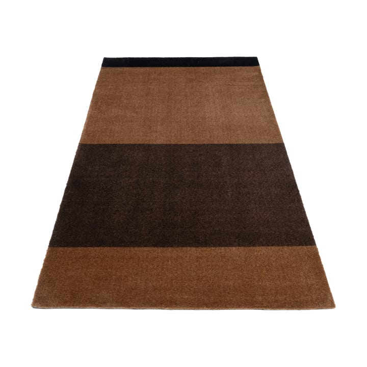 Stripes by tica, horisontal, entrétæppe/løber - Cognac-dark brown-black, 90x200 cm - Tica copenhagen