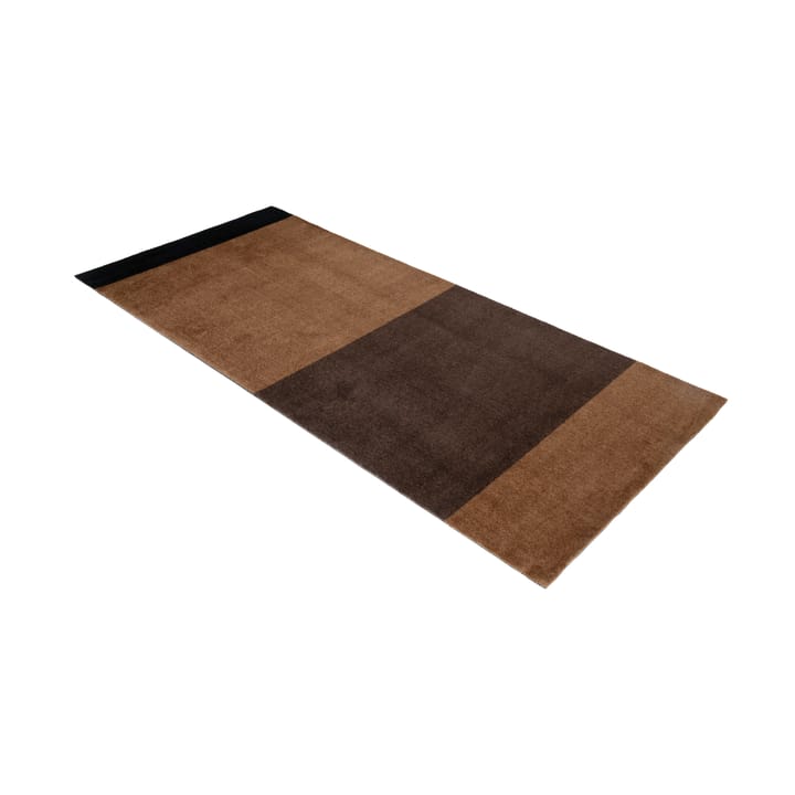Stripes by tica, horisontal, entrétæppe/løber - Cognac-dark brown-black, 90x200 cm - tica copenhagen