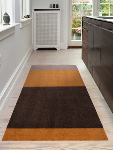 Stripes by tica, horisontal, entrétæppe/løber - Dijon/brown/sand, 90x200 cm - tica copenhagen
