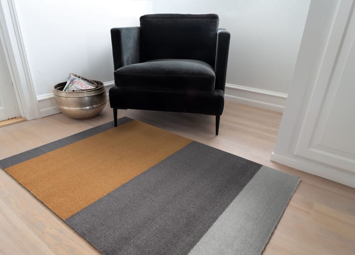 Stripes by tica, horisontal, entrétæppe/løber, Grey/grey/dijon, 90x130 cm tica copenhagen