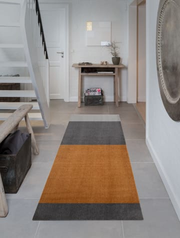 Stripes by tica, horisontal, entrétæppe/løber - Grey/grey/dijon, 90x200 cm - tica copenhagen
