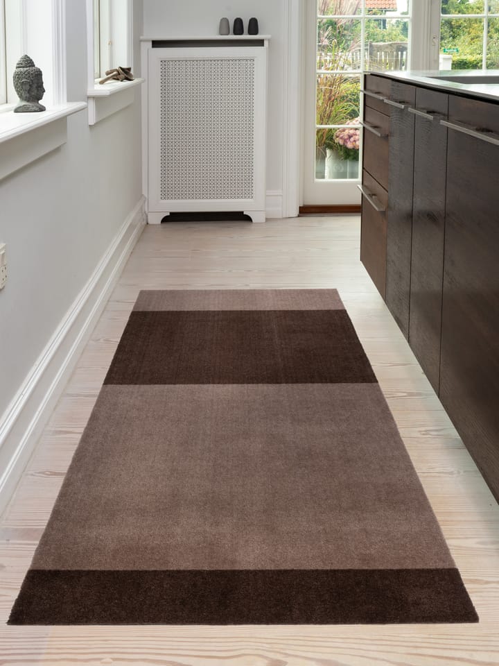 Stripes by tica, horisontal, entrétæppe/løber, Sand/brown, 90x200 cm tica copenhagen
