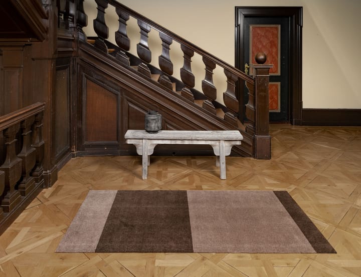 Stripes by tica, horisontal, entrétæppe/løber, Sand/brown, 90x200 cm tica copenhagen