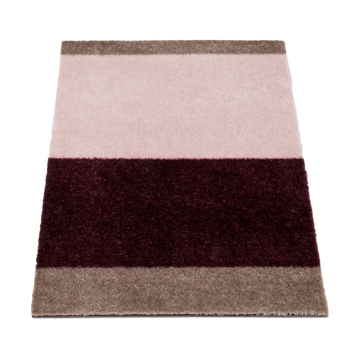 Stripes dørmåtte horisontal, Bordeaux-rose-sand, 40x60 cm tica copenhagen