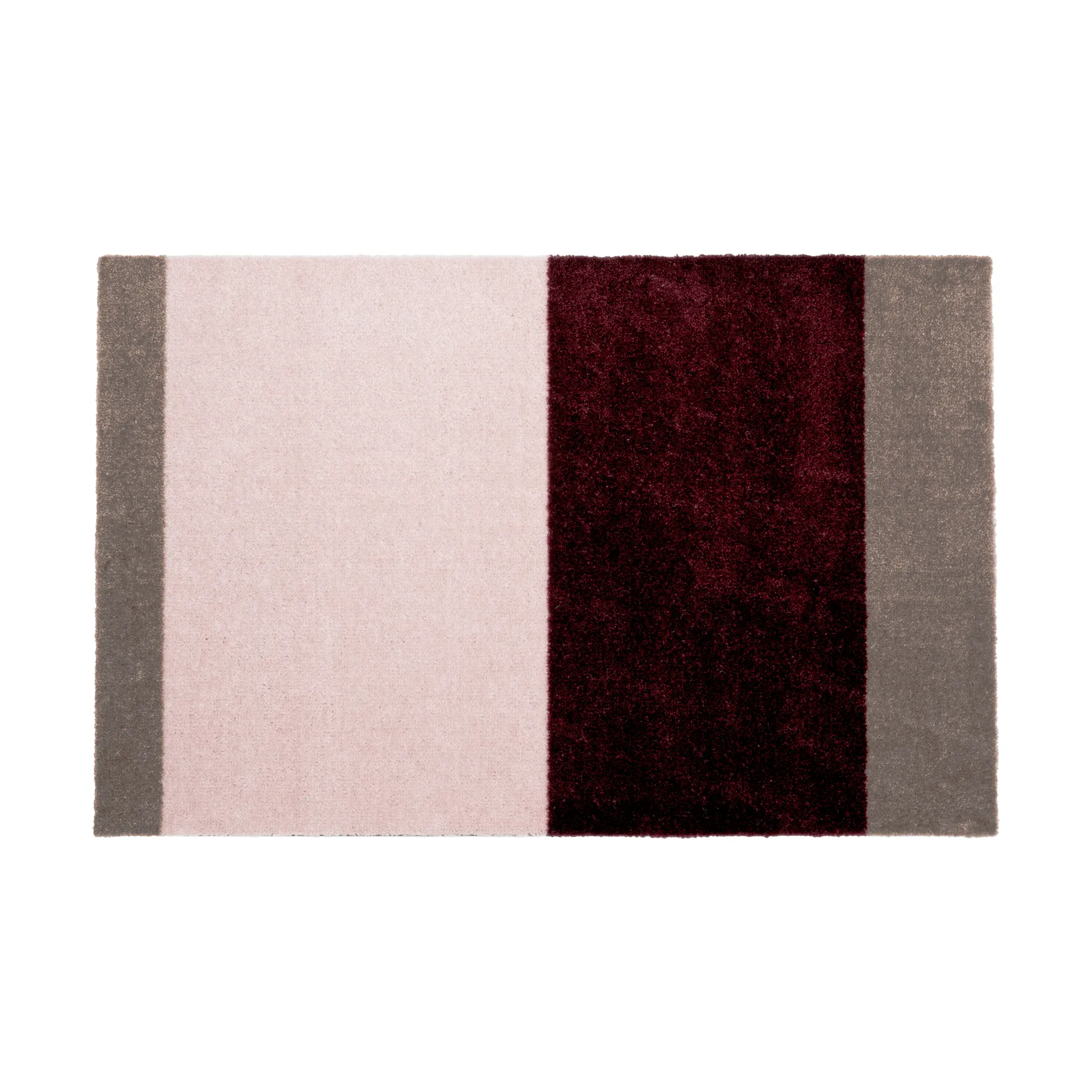 Stripes dørmåtte horisontal, Bordeaux-rose-sand, 60x90 cm tica copenhagen
