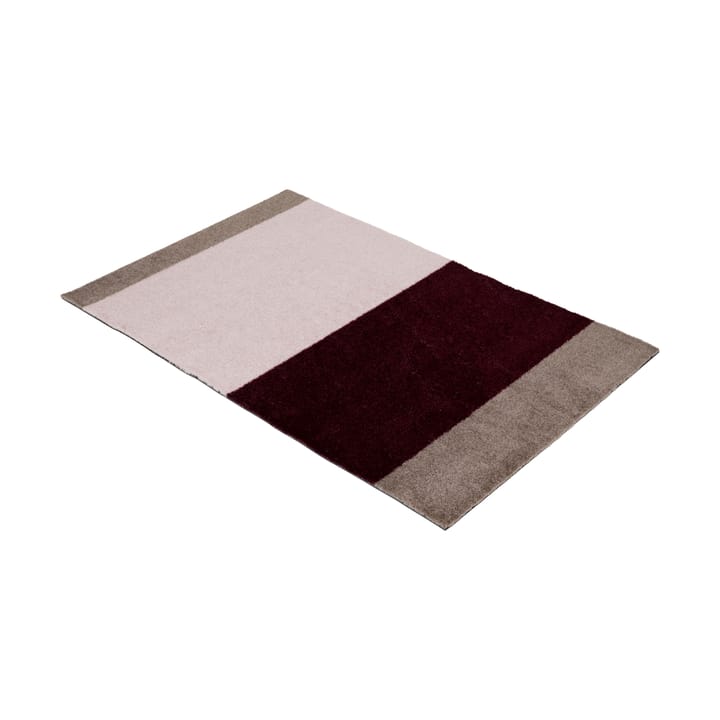 Stripes dørmåtte horisontal, Bordeaux-rose-sand, 60x90 cm tica copenhagen