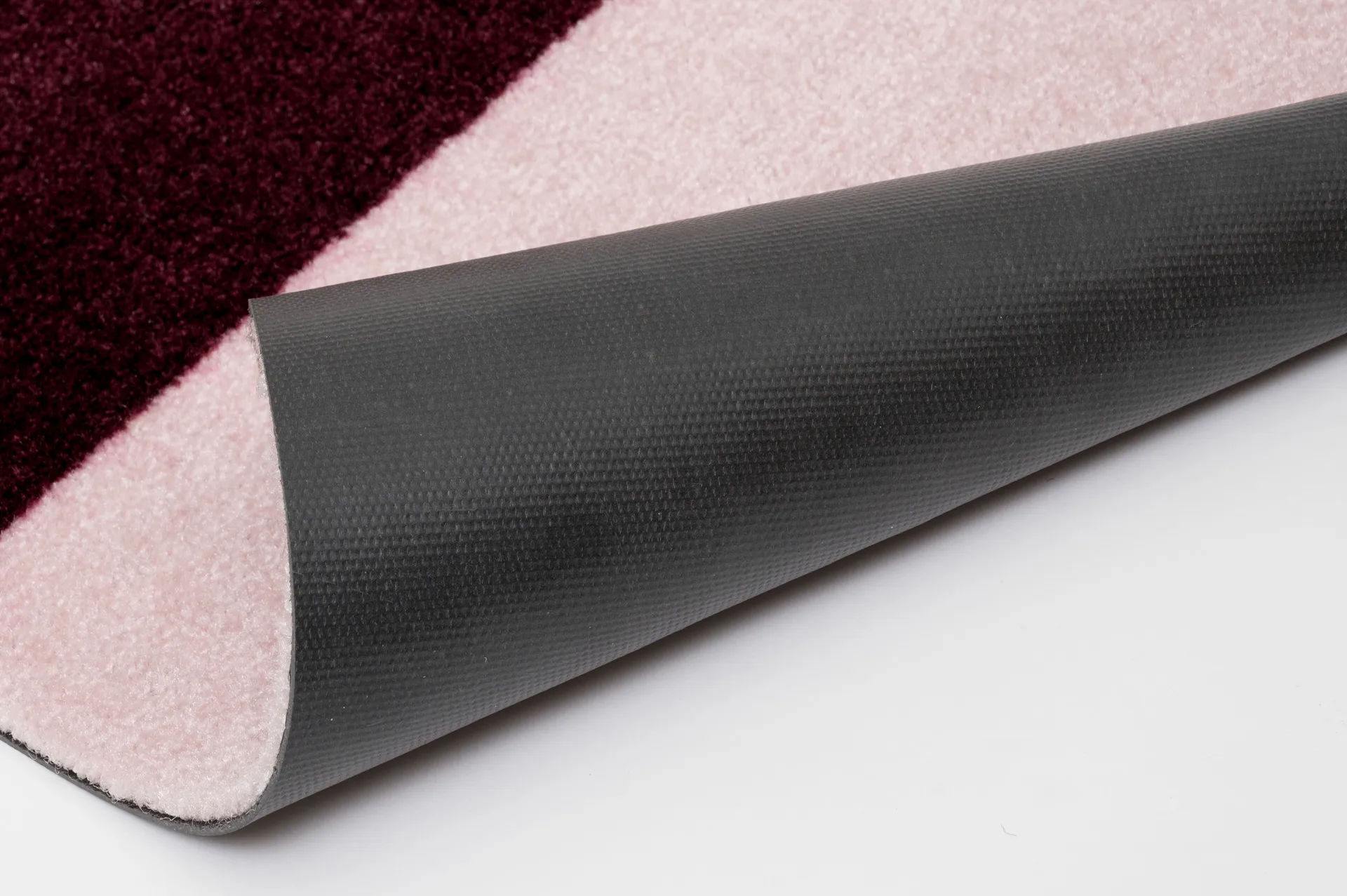 Stripes dørmåtte horisontal, Bordeaux-rose-sand, 60x90 cm tica copenhagen