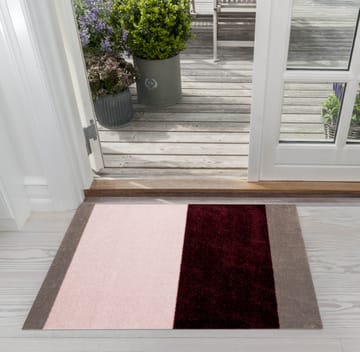 Stripes dørmåtte horisontal - Bordeaux-rose-sand, 60x90 cm - tica copenhagen