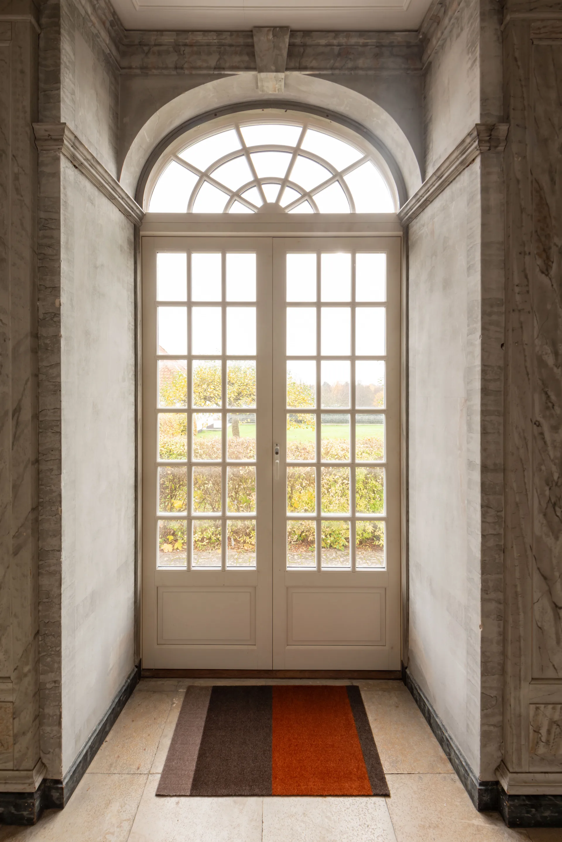 Stripes dørmåtte horisontal, Brown/terrakotta, 60x90 cm tica copenhagen