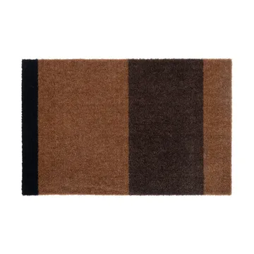 Stripes dørmåtte horisontal - Cognac-dark brown-black, 40x60 cm - tica copenhagen