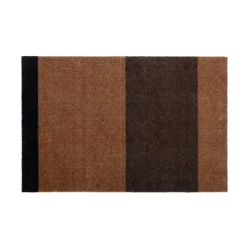 Stripes dørmåtte horisontal - Cognac-dark brown-black, 60x90 cm - tica copenhagen
