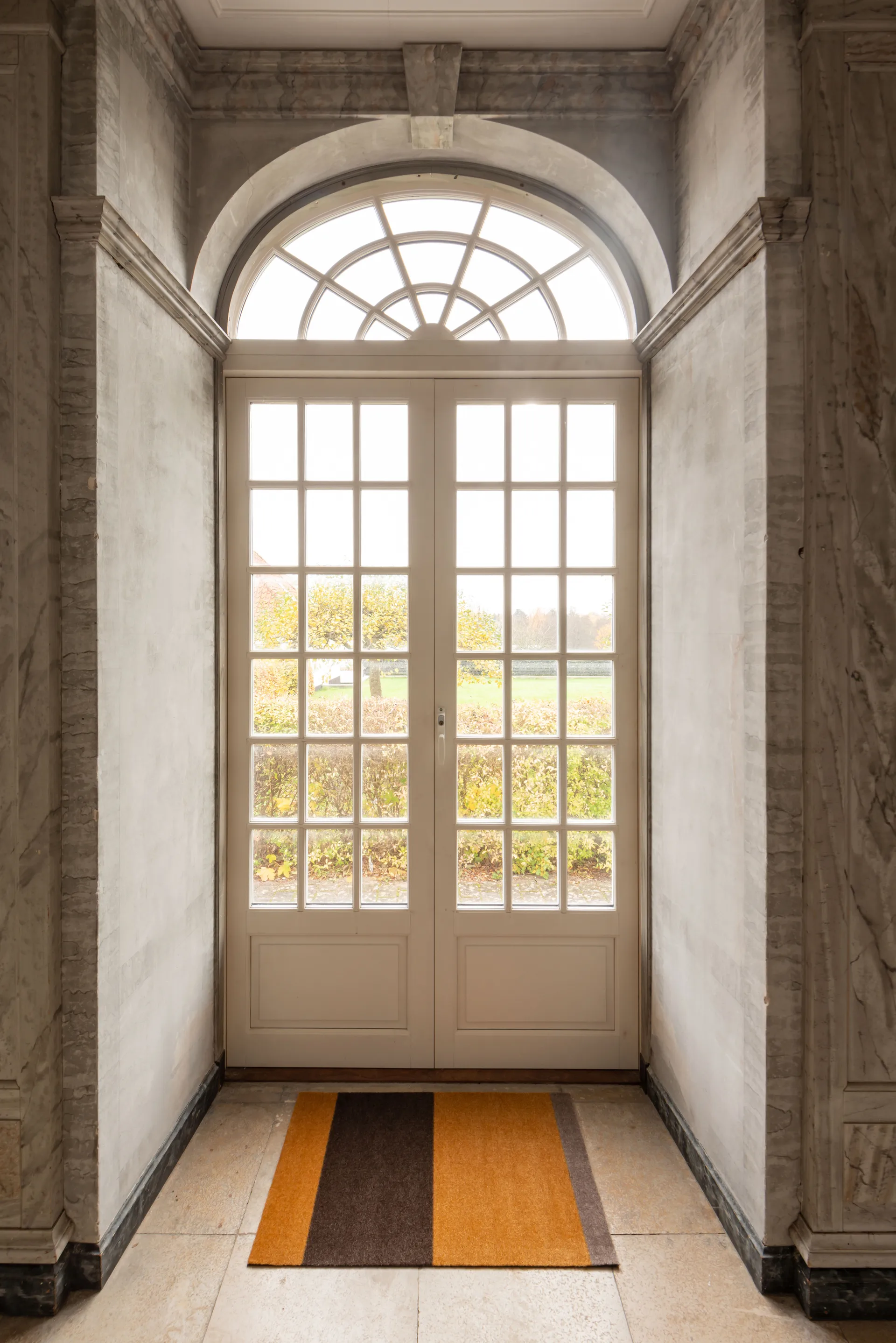 Stripes dørmåtte horisontal, Dijon/brown/sand, 60x90 cm tica copenhagen