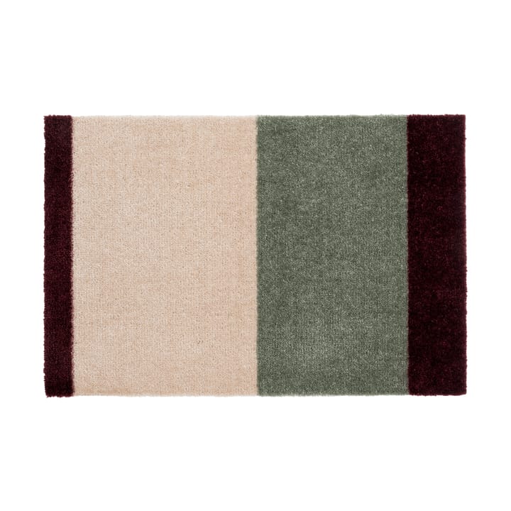 Stripes dørmåtte horisontal - Green-ivory-bordeaux, 40x60 cm - Tica copenhagen