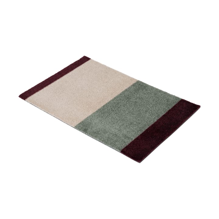 Stripes dørmåtte horisontal, Green-ivory-bordeaux, 40x60 cm tica copenhagen