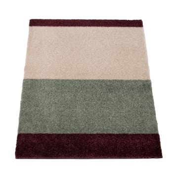 Stripes dørmåtte horisontal - Green-ivory-bordeaux, 40x60 cm - tica copenhagen