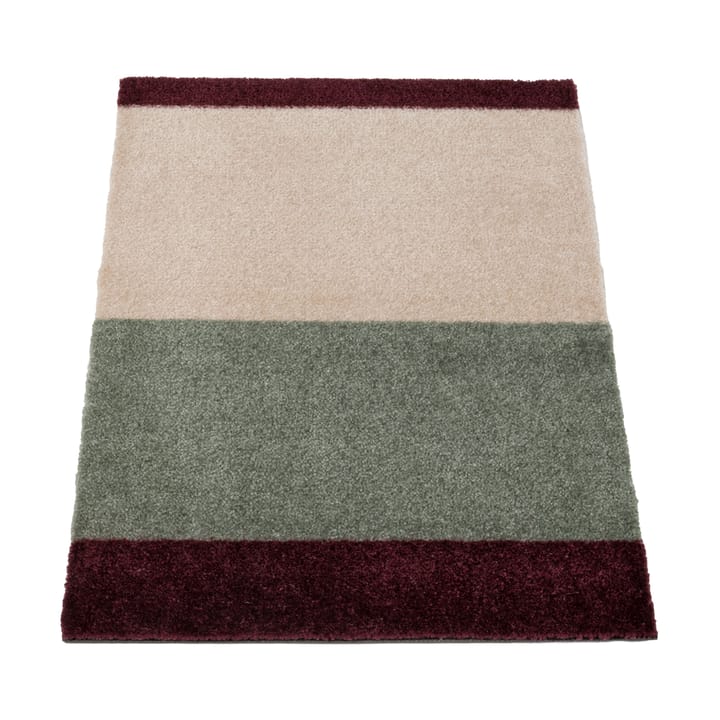 Stripes dørmåtte horisontal, Green-ivory-bordeaux, 40x60 cm tica copenhagen
