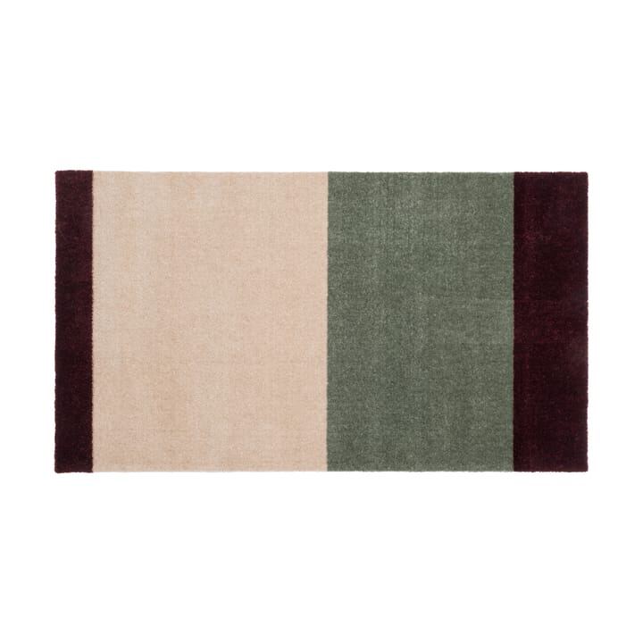 Stripes dørmåtte horisontal - Green-ivory-bordeaux, 60x90 cm - Tica copenhagen