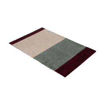 Stripes dørmåtte horisontal - Green-ivory-bordeaux, 60x90 cm - tica copenhagen