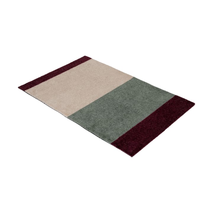 Stripes dørmåtte horisontal, Green-ivory-bordeaux, 60x90 cm tica copenhagen