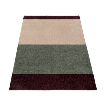 Stripes dørmåtte horisontal - Green-ivory-bordeaux, 60x90 cm - tica copenhagen