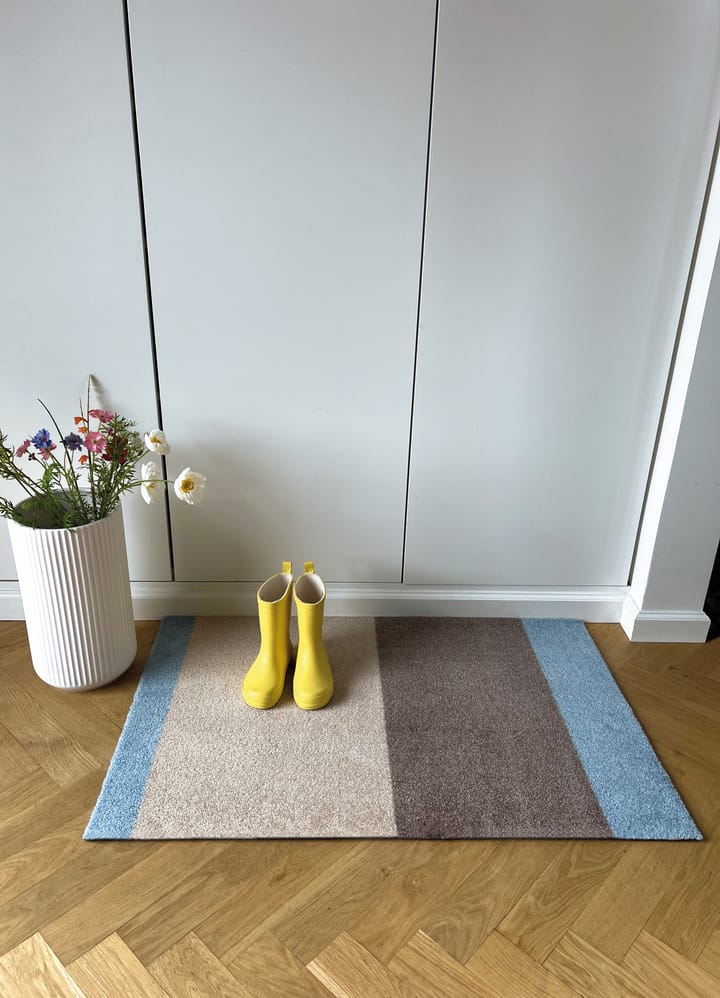 Stripes dørmåtte horisontal, Ivory-sand-blue, 60x90 cm tica copenhagen