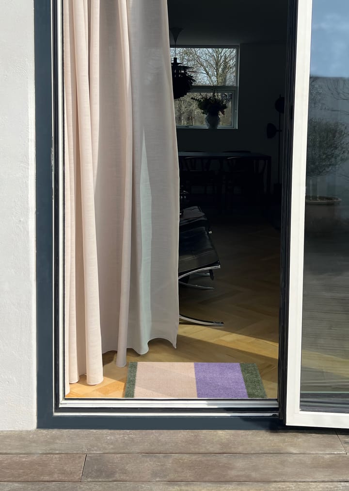 Stripes dørmåtte horisontal, Lilac-ivory-green, 40x60 cm tica copenhagen