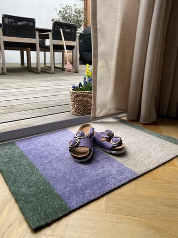 Stripes dørmåtte horisontal - Lilac-ivory-green, 40x60 cm - tica copenhagen
