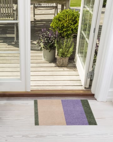 Stripes dørmåtte horisontal - Lilac-ivory-green, 40x60 cm - tica copenhagen