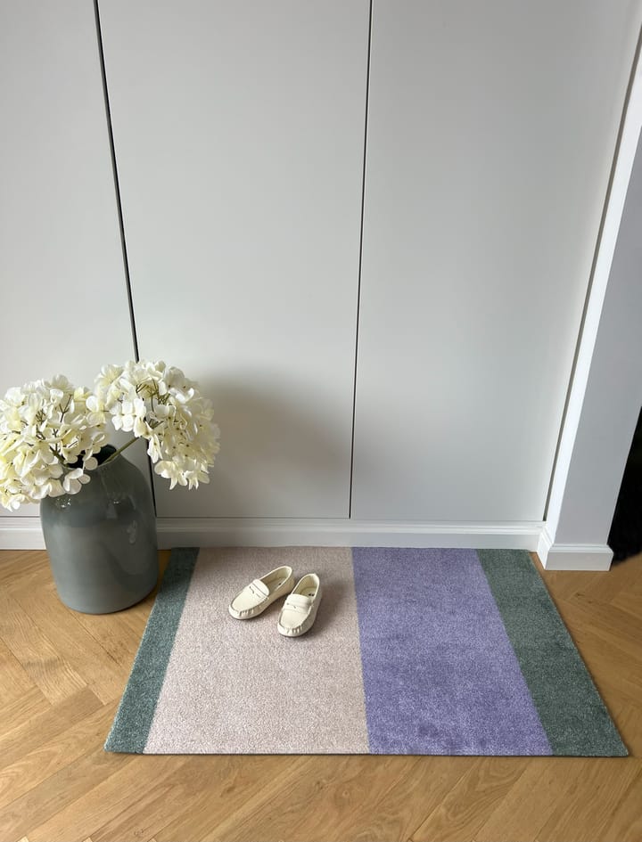 Stripes dørmåtte horisontal, Lilac-ivory-green, 60x90 cm tica copenhagen