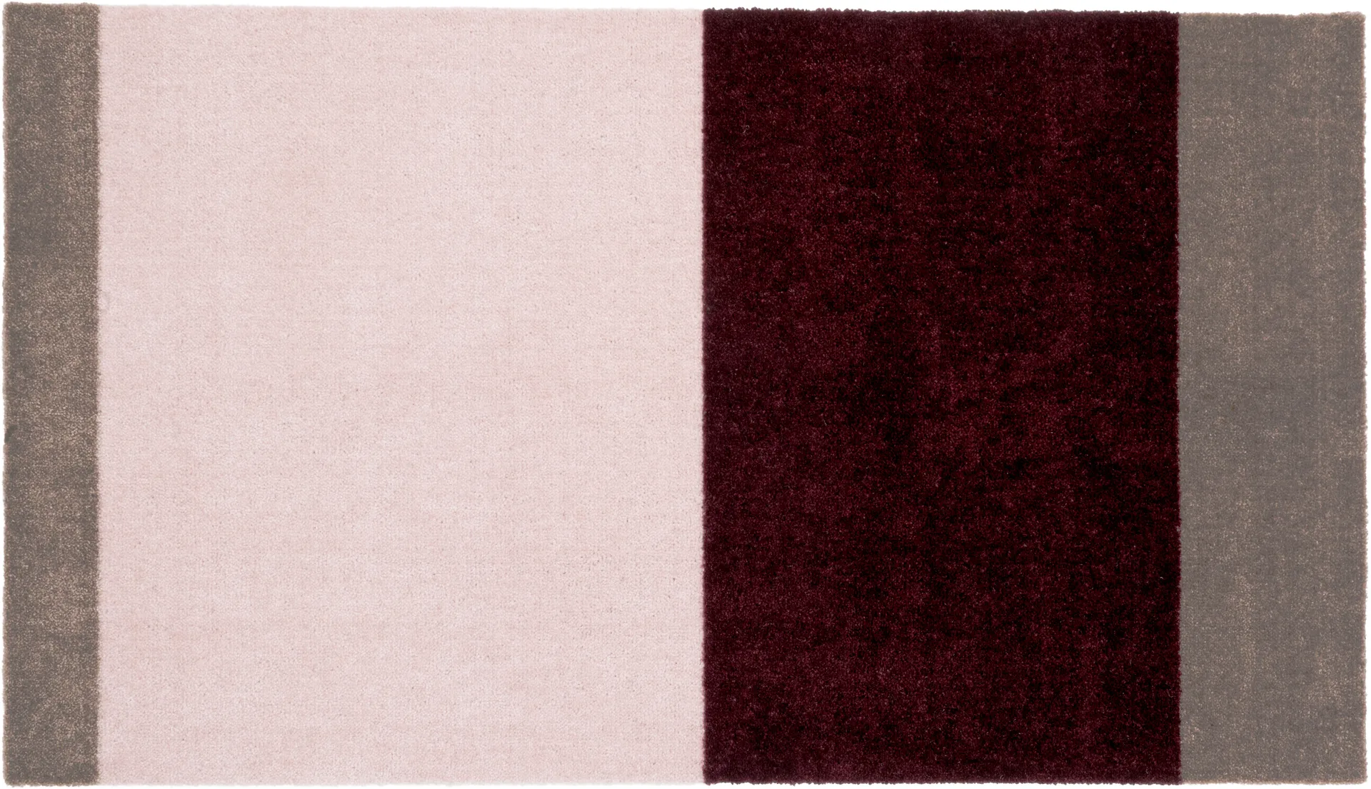 Stripes entrétæppe/løber horisontal, Bordeaux-rose-sand, 67x120 cm tica copenhagen
