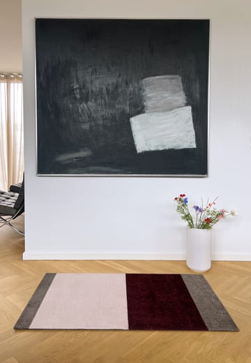 Stripes entrétæppe/løber horisontal - Bordeaux-rose-sand, 67x120 cm - tica copenhagen