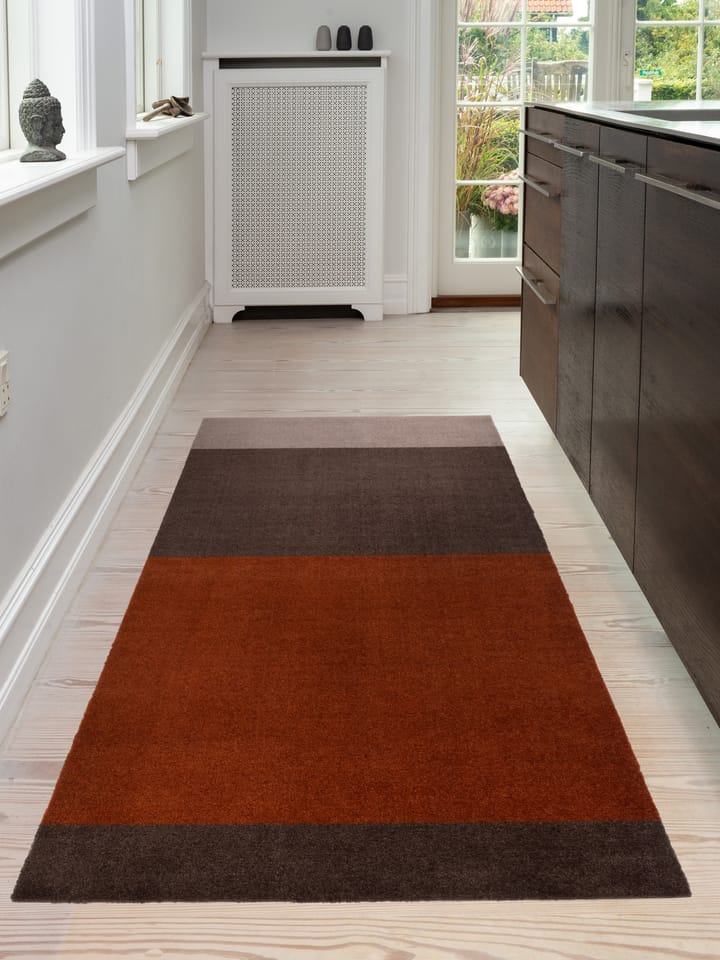 Stripes entrétæppe/løber horisontal, Brown/terrakotta 90x200 cm tica copenhagen