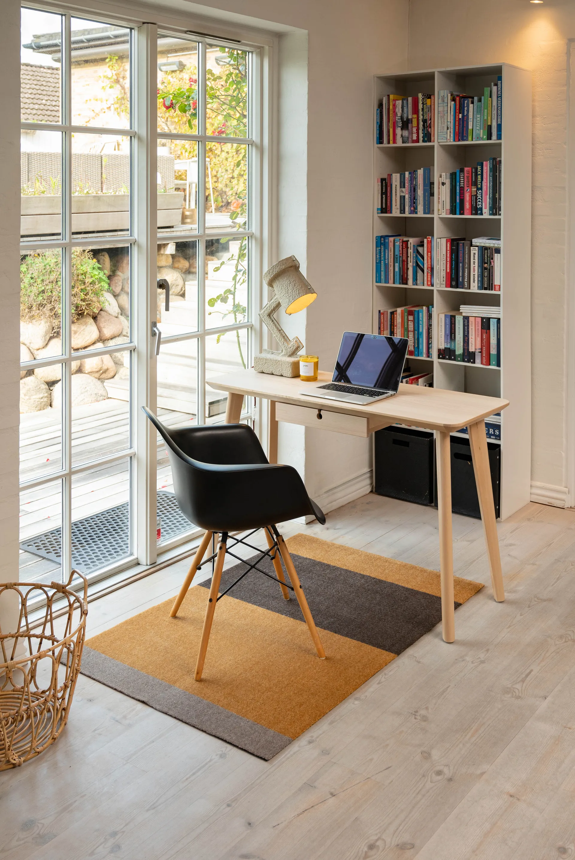 Stripes entrétæppe/løber horisontal, Dijon/brown/sand, 90x130 cm tica copenhagen