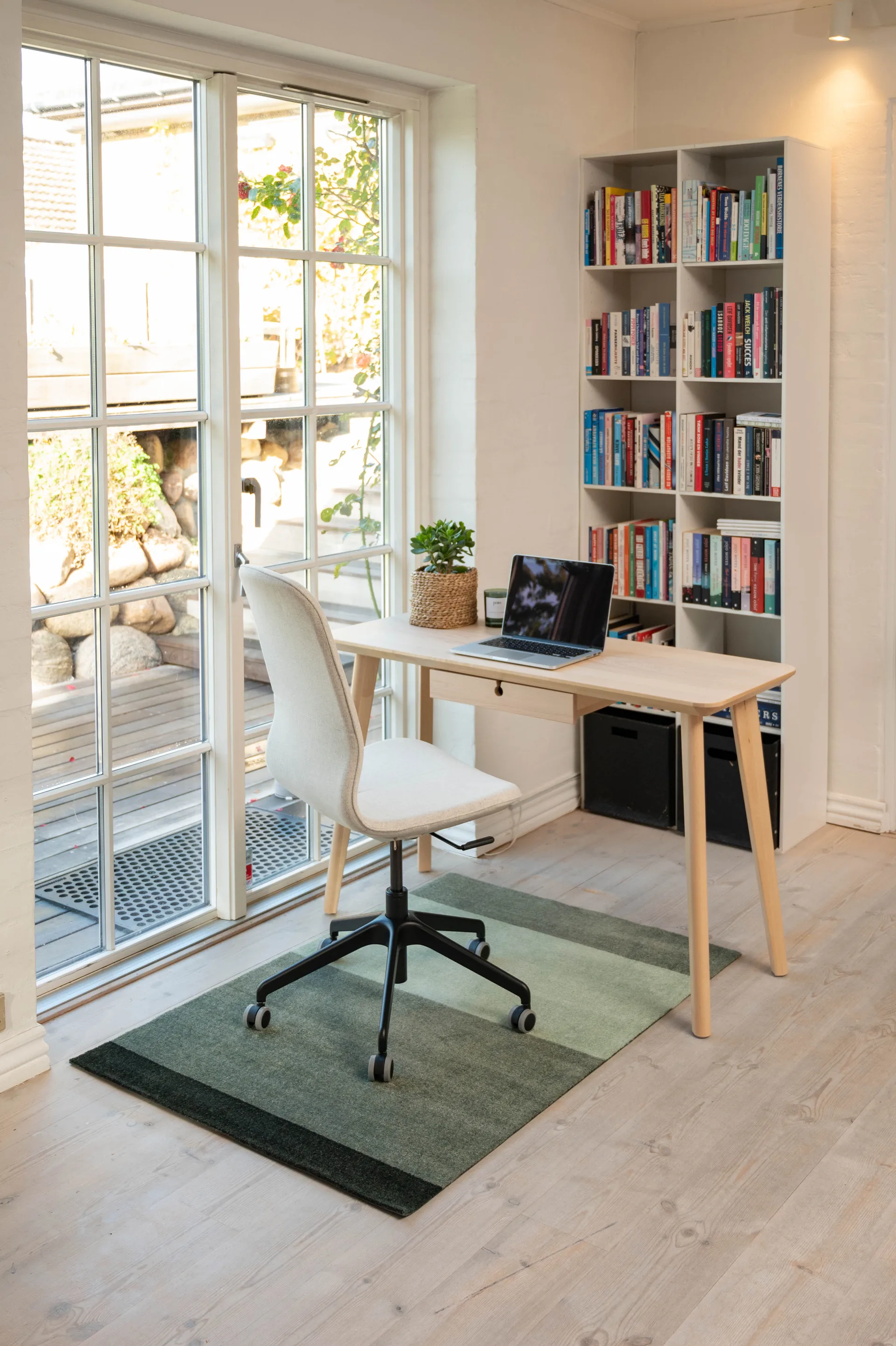 Stripes entrétæppe/løber horisontal, Green, 90x130 cm tica copenhagen