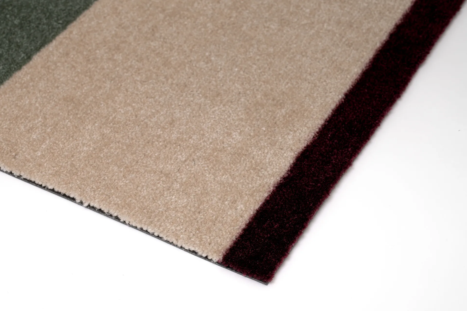 Stripes entrétæppe/løber horisontal, Green-ivory-bordeaux, 67x120 cm tica copenhagen