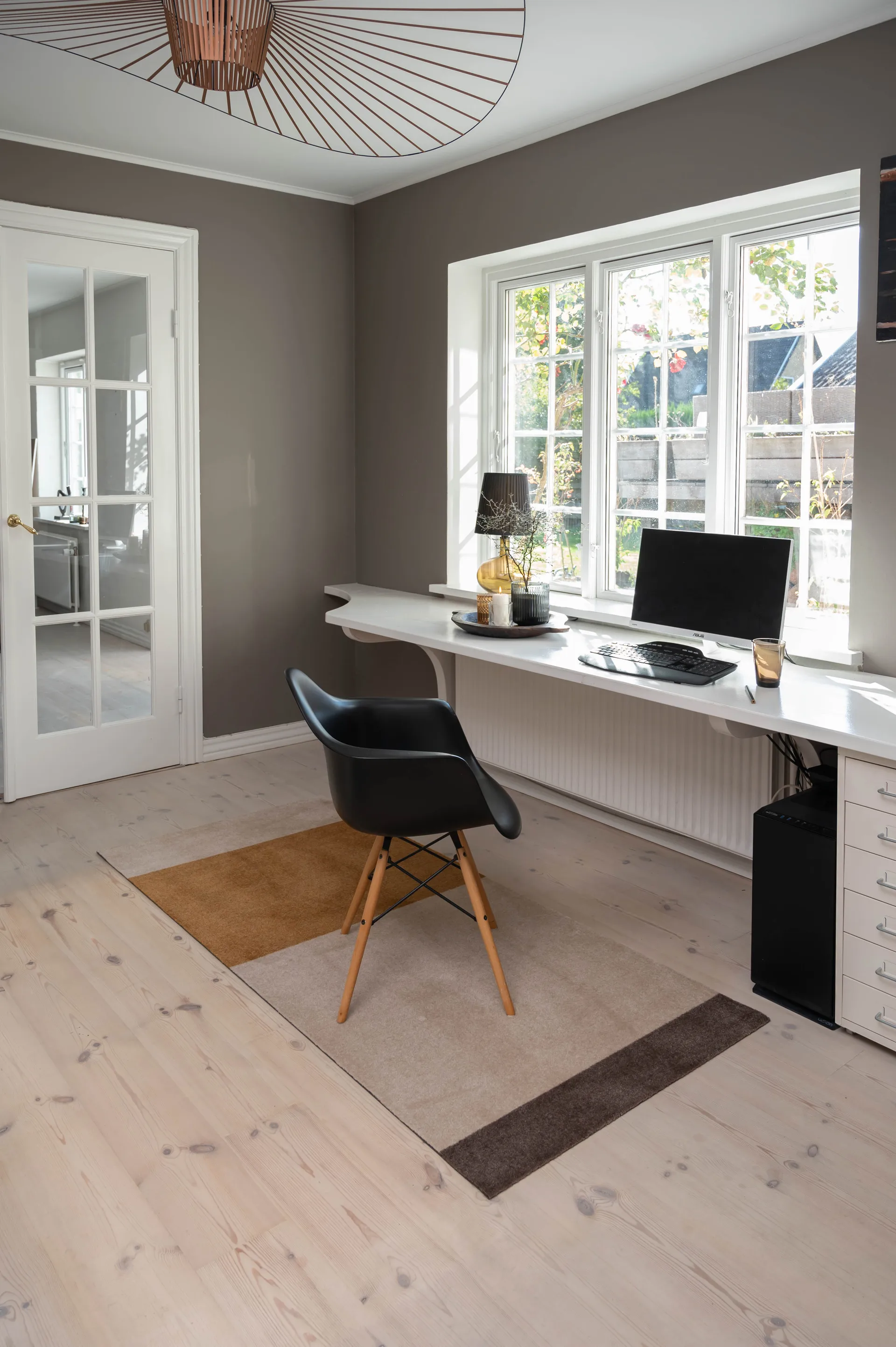 Stripes entrétæppe/løber horisontal, Ivory/dijon/brown, 90x200 cm tica copenhagen