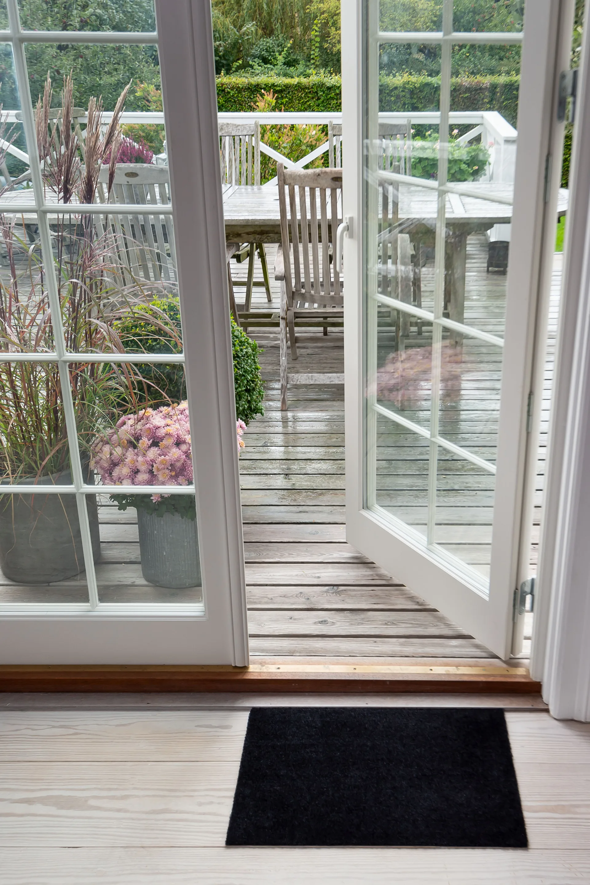 Unicolor dørmåtte, Black, 40x60 cm tica copenhagen