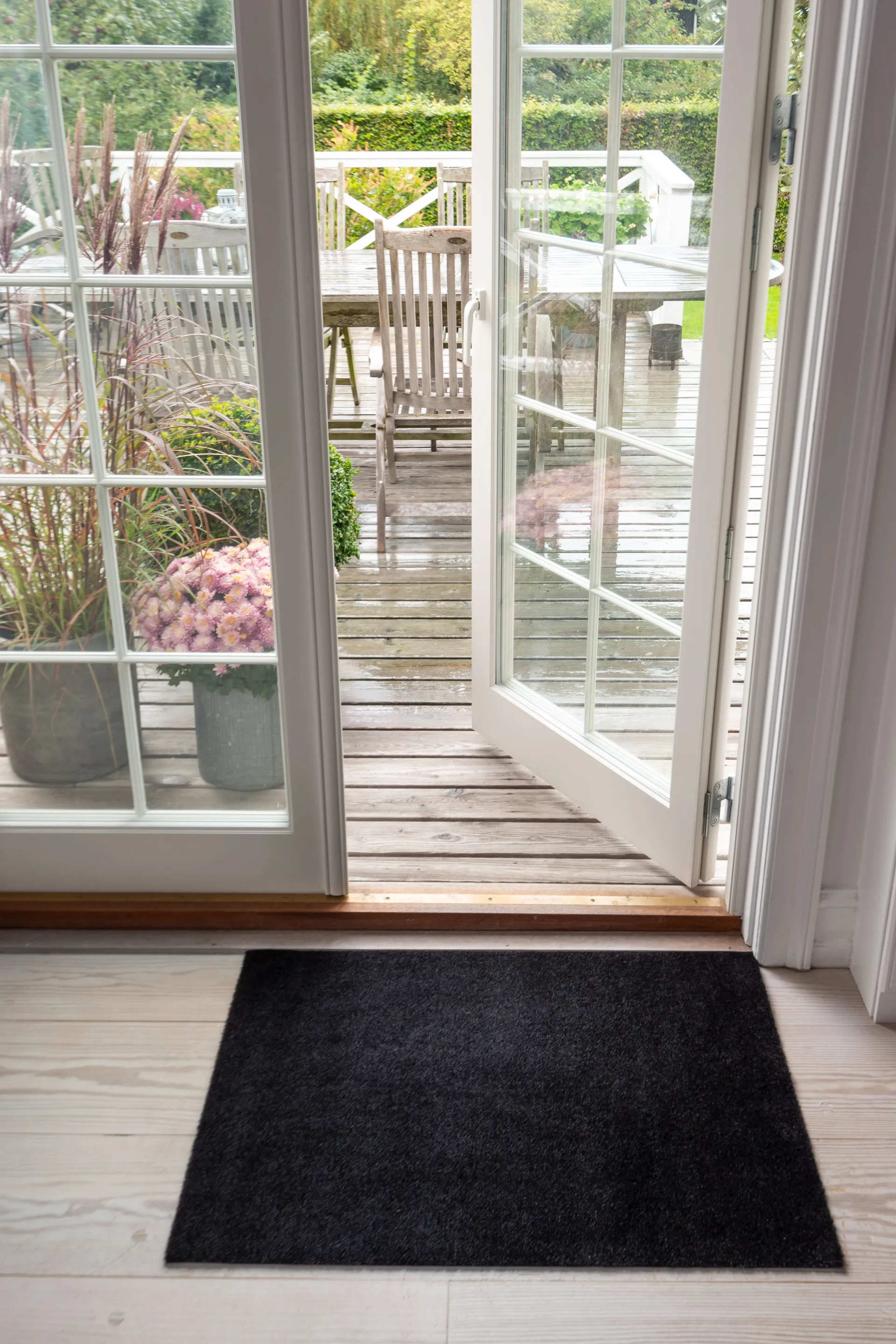 Unicolor dørmåtte, Black, 60x90 cm tica copenhagen
