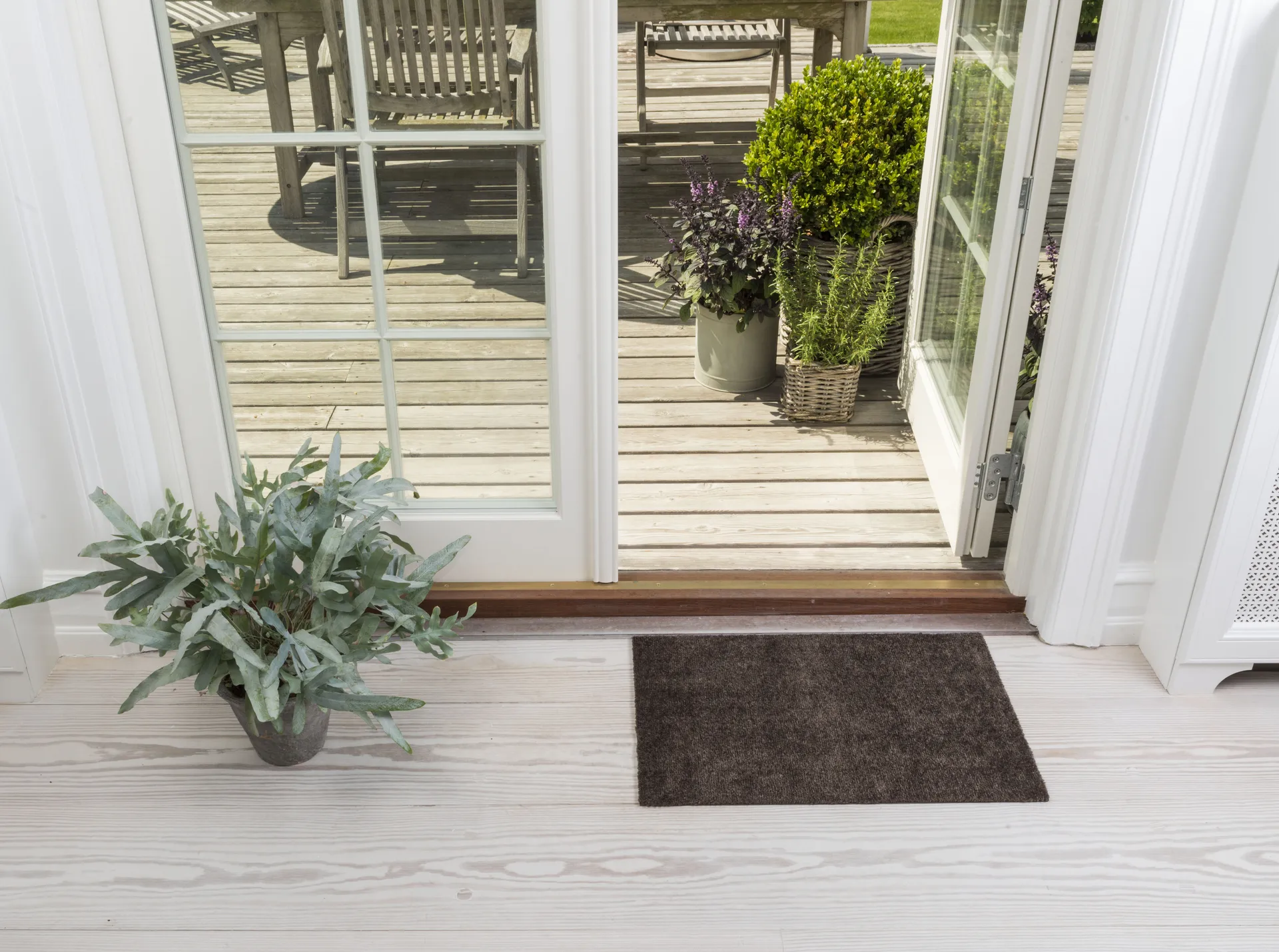 Unicolor dørmåtte, Brown, 40x60 cm tica copenhagen